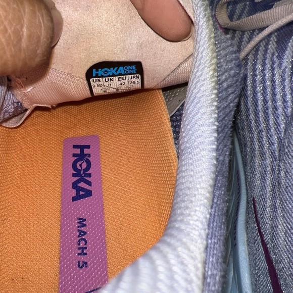 HOKA Sneakers Womens 9.5 Mach 5 Purple Pink Low Top - Picture 11 of 16